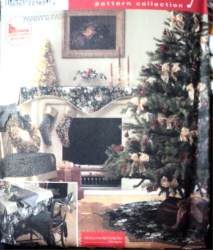 8396 TREESKIRT, STOCKING, MANTEL SCARF, LINEN,CHAIR COVR PATTERN
